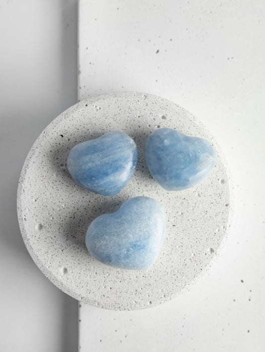 Blaue Calcite Herz